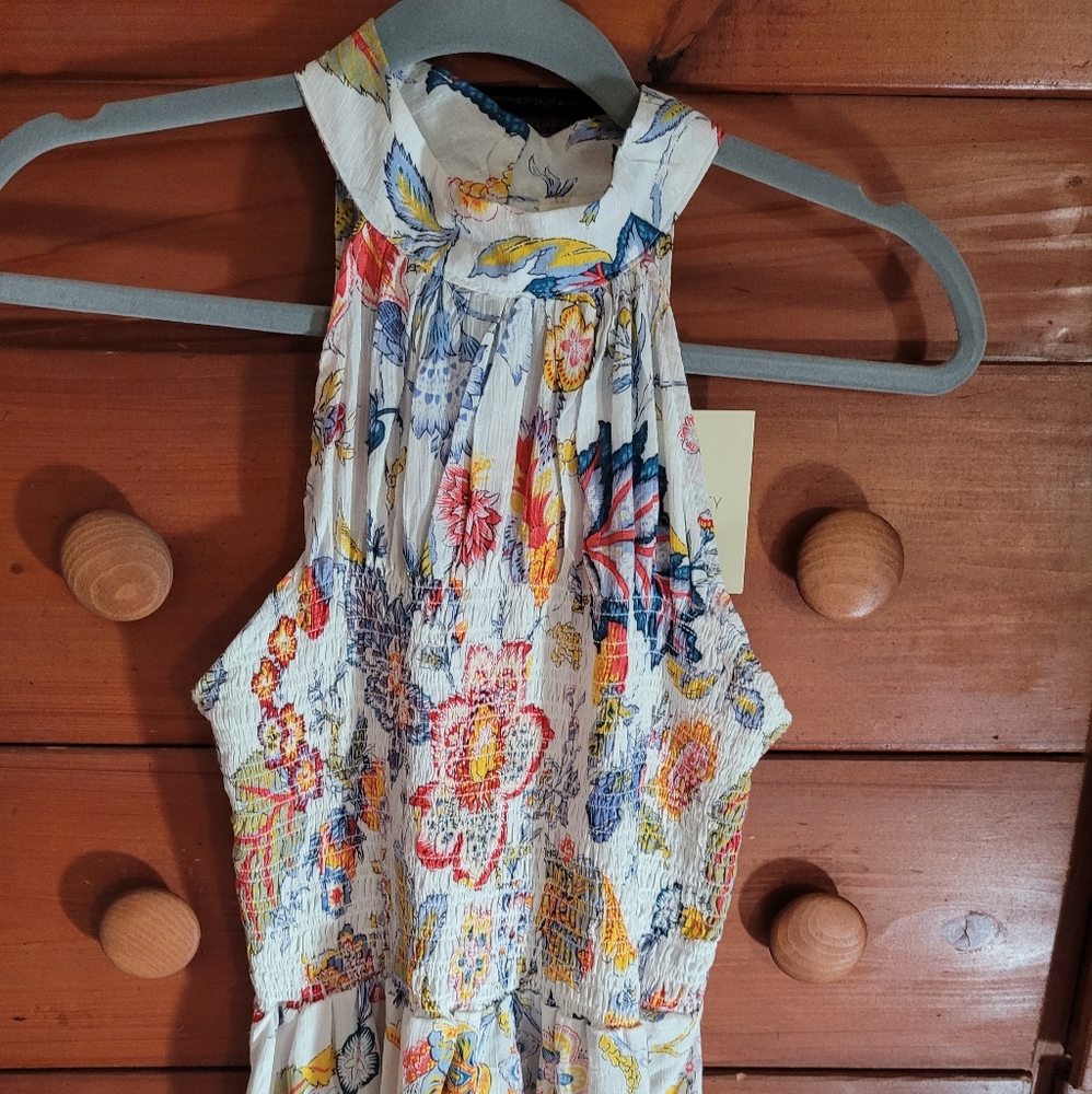 NWT Cynthia Rowley Floral Sleeveless Blouse size small